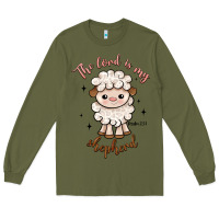 Army Green the lord is my shepherd Long Sleeve Tee - Artiststas