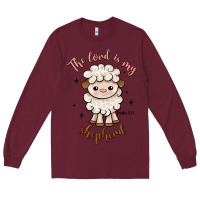 Burgundy the lord is my shepherd Long Sleeve Tee - Artiststas