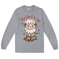 Heather Grey the lord is my shepherd Long Sleeve Tee - Artiststas