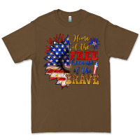 Cacao home of the free because of the brave Premium Tee - NancyCooperArtShop