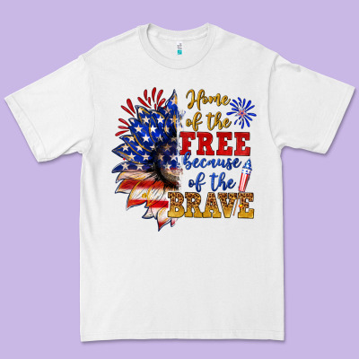 Home Of The Free Because Of The Brave Premium Tee Designed By Nancycooperartshop