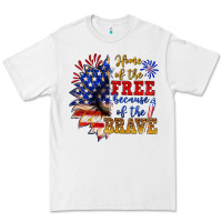 White home of the free because of the brave Premium Tee - NancyCooperArtShop