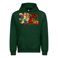 Forest Green Joy To The World Urban Hoodie - CowhideDigitalArt