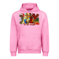Fuchsia Pink Joy To The World Urban Hoodie - CowhideDigitalArt