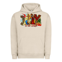 Pigment French Oak Joy To The World Urban Hoodie - CowhideDigitalArt