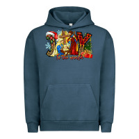 Pigment Midnight Navy Joy To The World Urban Hoodie - CowhideDigitalArt