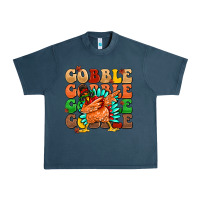 Midnight Navy gobble gobble gobble gobble turkey Urban Heavy Tee - MaliasSmallBusiness
