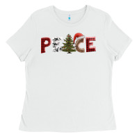 White peace christmas Ladies Tee - AdoDesignShop