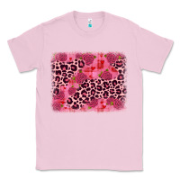 Bubblegum Pink valentine's day roses leopard background Classic Tee - JahusDesignShop