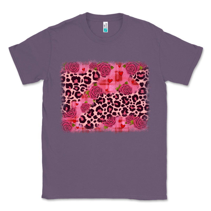 Valentine's Day Roses Leopard Background Classic Tee by JahusDesignShop | Teevron