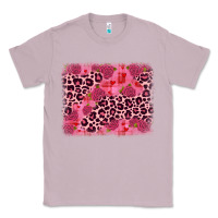 Lilac valentine's day roses leopard background Classic Tee - JahusDesignShop