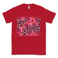 Red valentine's day roses leopard background Classic Tee - JahusDesignShop
