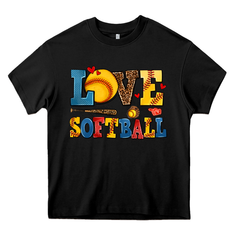 Love Softball Heavy Core Tee by AdoDesignShop | Teevron