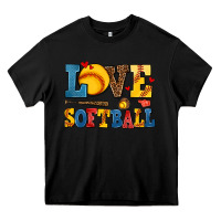 Black love softball Heavy Core Tee - AdoDesignShop