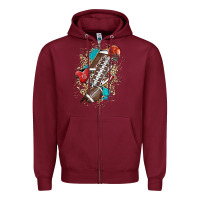 Burgundy Football lightning bolt leopard Zipper Hoodie - HowdyJamesFarm