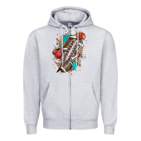 Heather Grey Football lightning bolt leopard Zipper Hoodie - HowdyJamesFarm