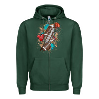 Sports Green Football lightning bolt leopard Zipper Hoodie - HowdyJamesFarm