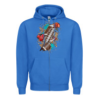 True Royal Football lightning bolt leopard Zipper Hoodie - HowdyJamesFarm