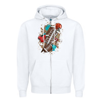 White Football lightning bolt leopard Zipper Hoodie - HowdyJamesFarm