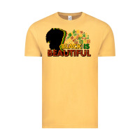 Vintage Mustard black is beautiful Vintage Tee - NancyCooperArtShop
