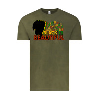 Vintage Olive black is beautiful Vintage Tee - NancyCooperArtShop