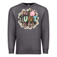 Charcoal Heather Easter Day The hunt is on Premium Sweatshirt - OliviaCreatesArt