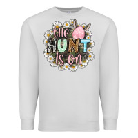 Dove Grey Easter Day The hunt is on Premium Sweatshirt - OliviaCreatesArt