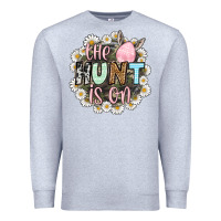 Heather Grey Easter Day The hunt is on Premium Sweatshirt - OliviaCreatesArt