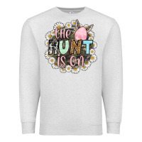 Oatmeal Heather Easter Day The hunt is on Premium Sweatshirt - OliviaCreatesArt