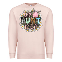 Pale Pink Easter Day The hunt is on Premium Sweatshirt - OliviaCreatesArt