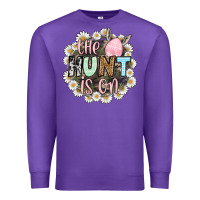 Purple Easter Day The hunt is on Premium Sweatshirt - OliviaCreatesArt