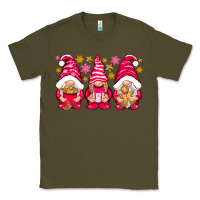 Army Green Pink Christmas gnomes Classic Tee - NancyCooperArtShop