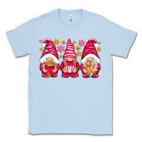 Dusty Blue Pink Christmas gnomes Classic Tee - NancyCooperArtShop