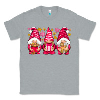 Heather Grey Pink Christmas gnomes Classic Tee - NancyCooperArtShop