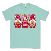 Seafoam Pink Christmas gnomes Classic Tee - NancyCooperArtShop