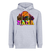 Heather Grey basketball mama Heavyweight Hoodie - OliviaCreatesArt