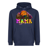 Navy basketball mama Heavyweight Hoodie - OliviaCreatesArt