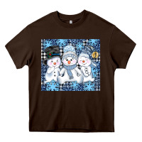 Chocolate Brown snowman tumbler Heavy Core Tee - AdoDesignShop