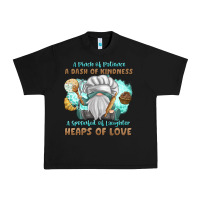 Black A Pinch Of Patience a Das Of Kindness Urban Heavy Tee - MaliasSmallBusiness