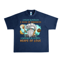 Navy A Pinch Of Patience a Das Of Kindness Urban Heavy Tee - MaliasSmallBusiness