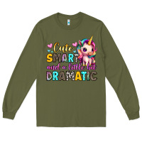 Army Green cute smart and a little bit dramatic Long Sleeve Tee - Artiststas
