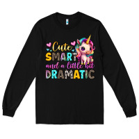 Black cute smart and a little bit dramatic Long Sleeve Tee - Artiststas