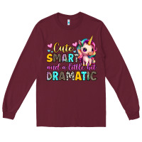 Burgundy cute smart and a little bit dramatic Long Sleeve Tee - Artiststas