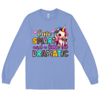Colony Blue cute smart and a little bit dramatic Long Sleeve Tee - Artiststas