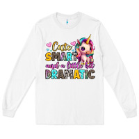 White cute smart and a little bit dramatic Long Sleeve Tee - Artiststas