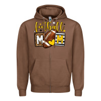 Chestnut Football mom yellow team color Zipper Hoodie - HowdyJamesFarm
