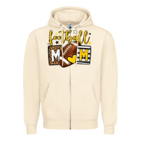 Sandshell Football mom yellow team color Zipper Hoodie - HowdyJamesFarm