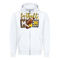 White Football mom yellow team color Zipper Hoodie - HowdyJamesFarm