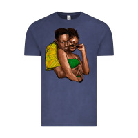 Vintage Denim black couple Vintage Tee - NancyCooperArtShop