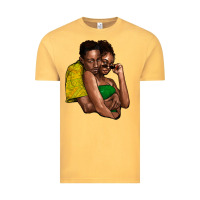 Vintage Mustard black couple Vintage Tee - NancyCooperArtShop